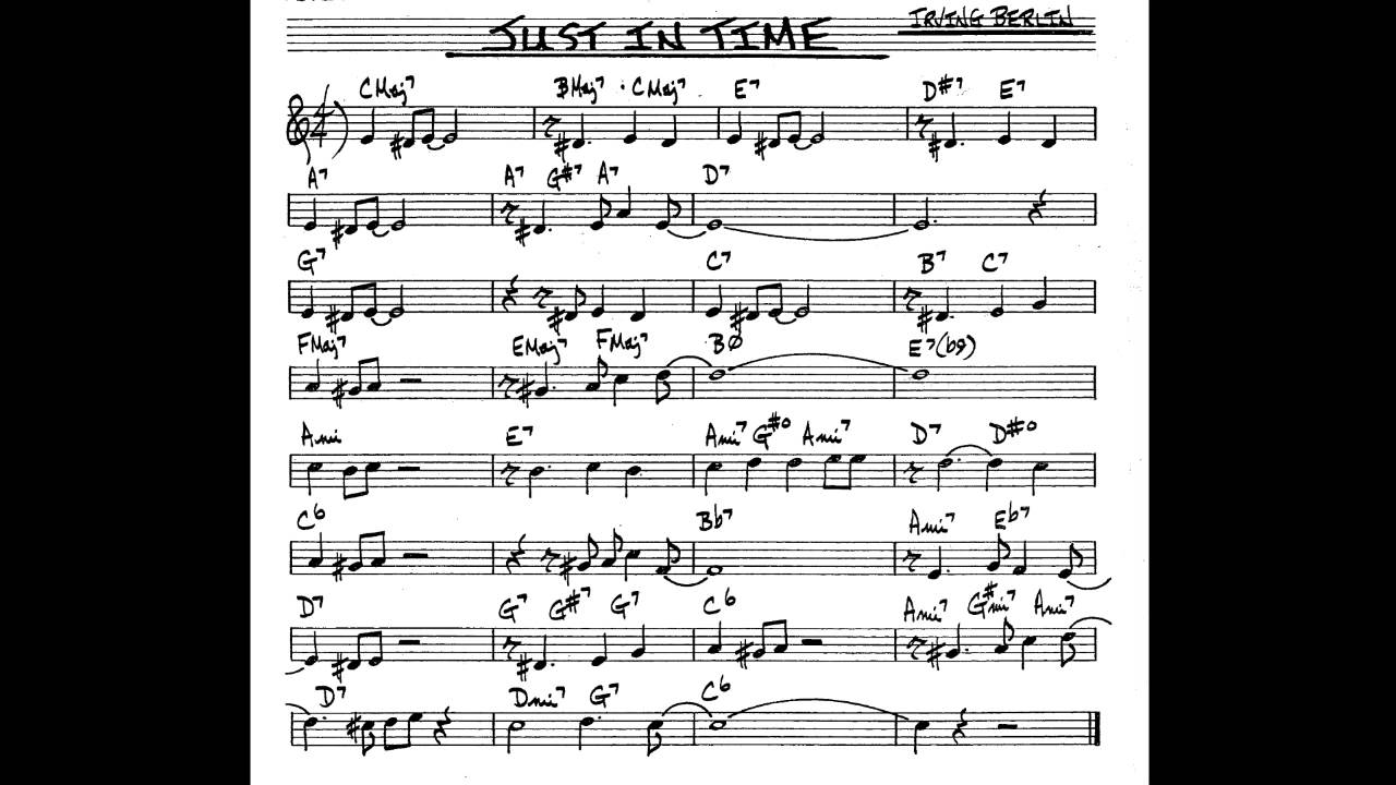 Just in Time Play along - Backing track (Bb key score trumpet/tenor sax/clarinet)