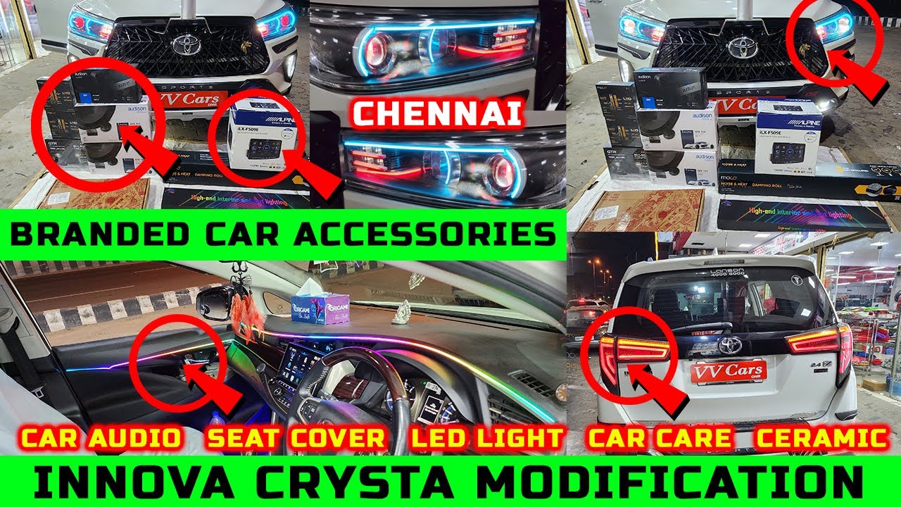 இந்த காரை இப்படியெல்லாம் கூட மாத்தமுடியுமா ? Innova Crysta Modified | Chennai Car Accessories