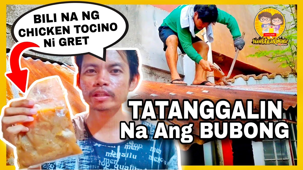 TINANGGAL ANG BUBONG SA LIKOD BAHAY | TOCINO NI GRET | Lumagavlog