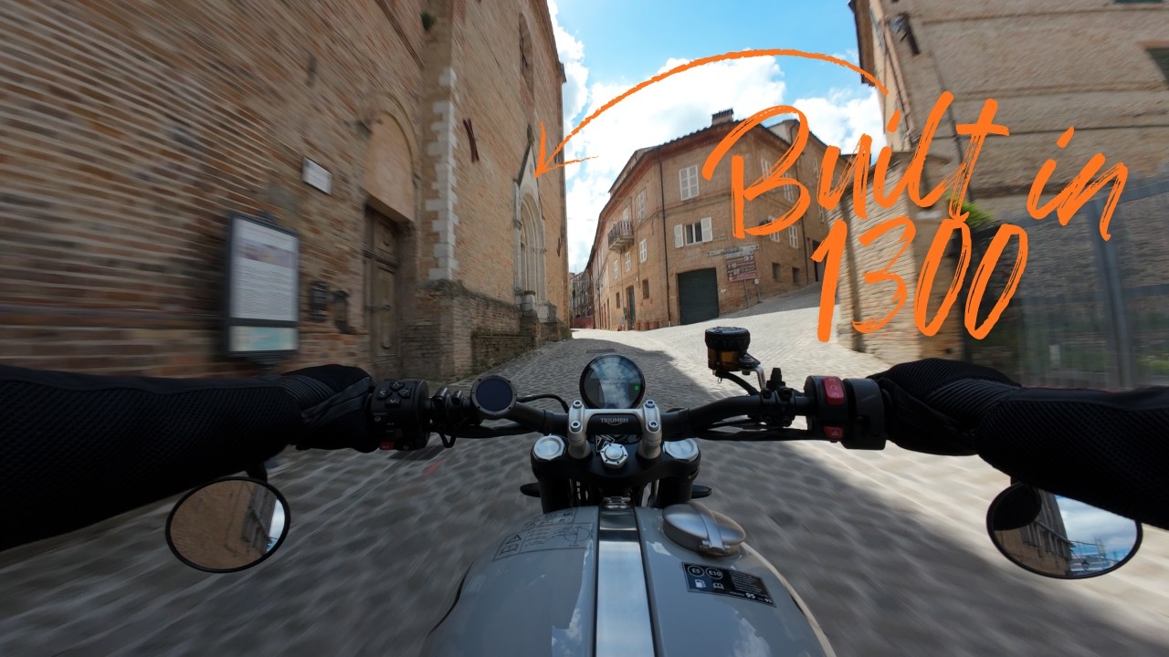 This town was founded in 1249! | Triumph Scrambler 1200X POV | Raw Sound [4K]