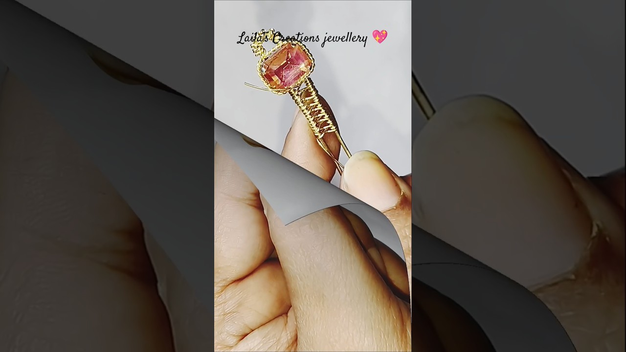 DIY wire wrapping stone ring making 