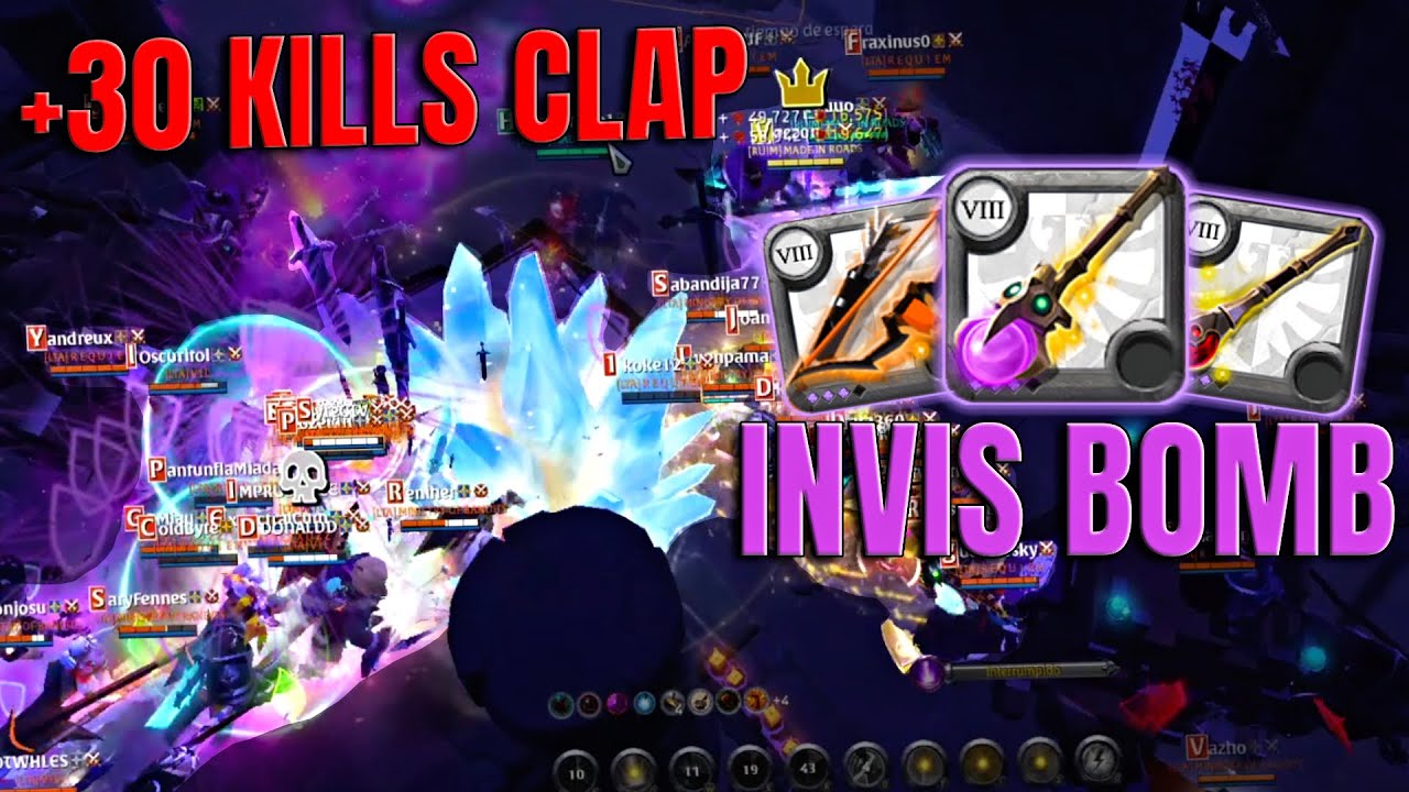 INVIS BOMB ALBION ONLINE || 4PM X MIR || +30 KILLS CLAP