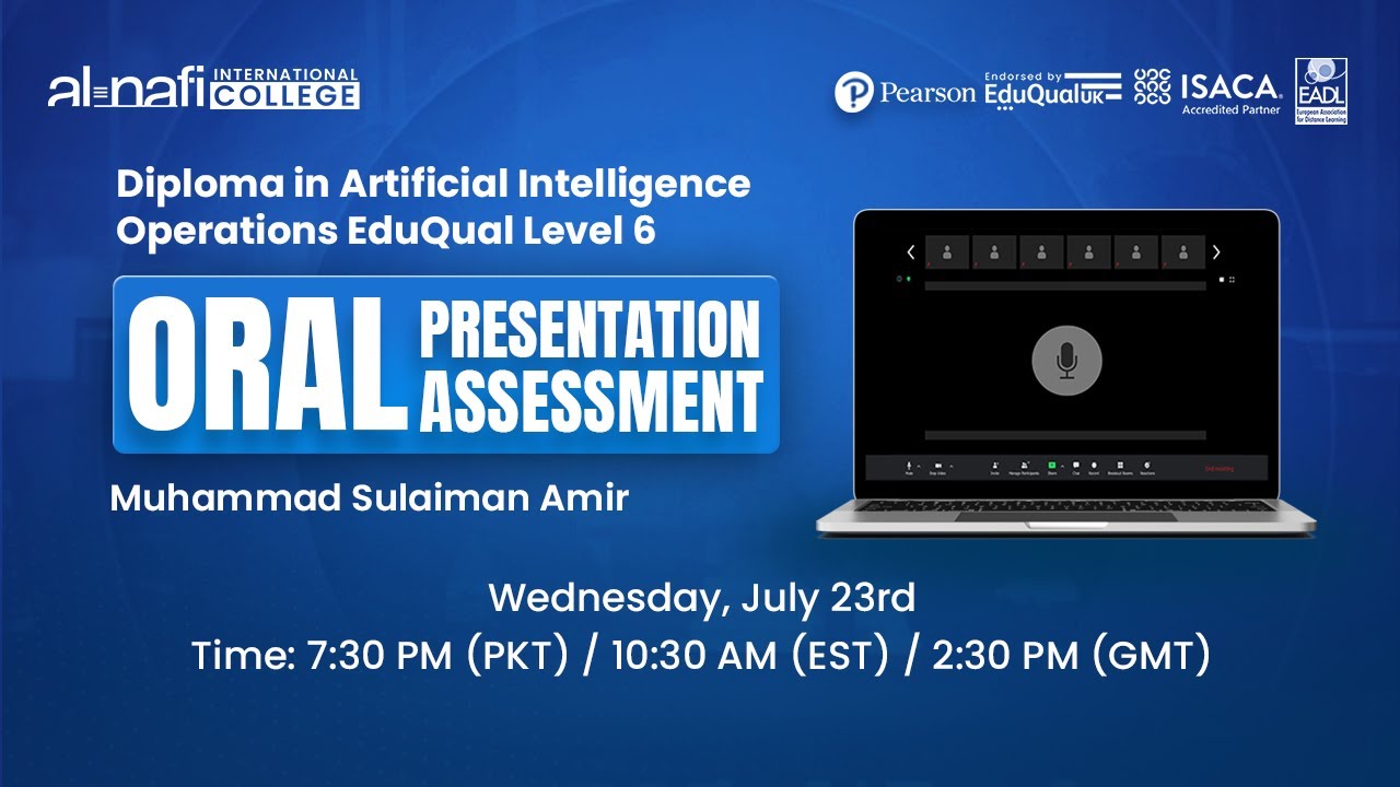 🔴LIVE - Al Nafi EduQual Diploma Oral Presentation Assessment | Muhammad Sulaiman Amir