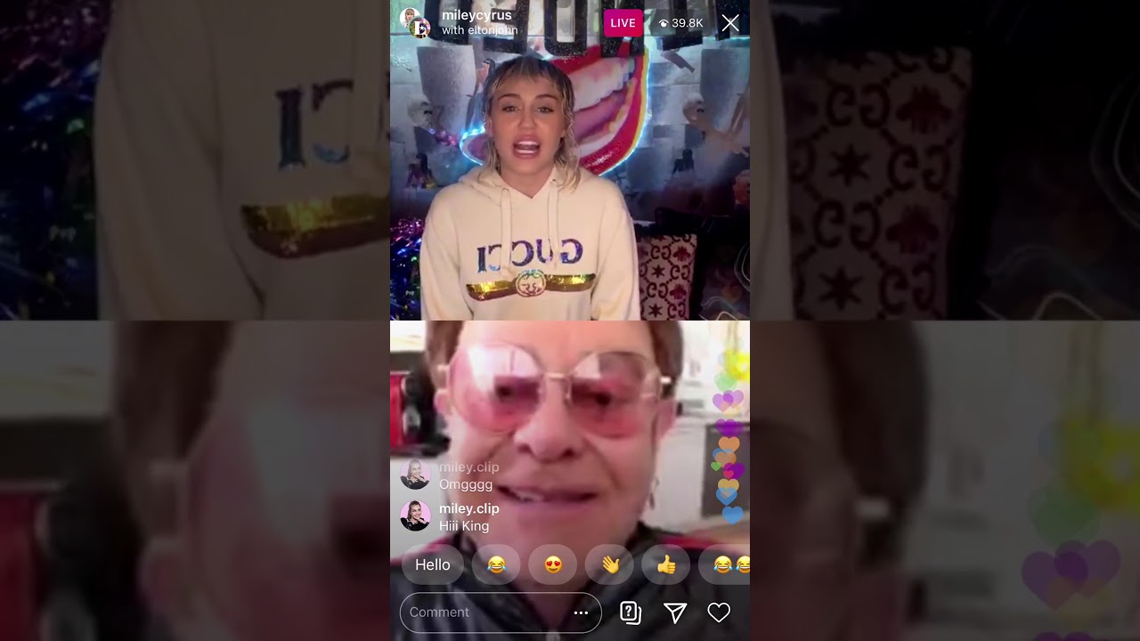 Miley Cyrus, Elton John, Kerry Washington, Selena Gomez & Jimmy Fallon - Instagram Live - 4/3/2020