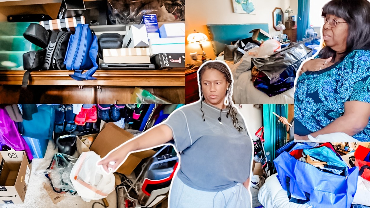 she's SICK of living with CLUTTER😱 (MY SISTER'S BEDROOM MAKEOVER BEGINS pt.1)