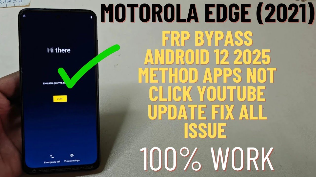 Motorola Edge (2021) FRP Bypass Android 12 | Apps Not Clicking Fix (Latest Method 2024)