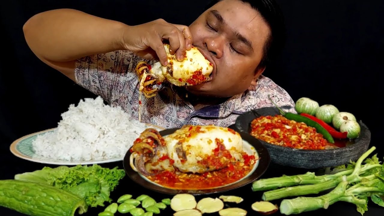 CUMI SOTONG SUPER JUMBO BUMBU BALADO LALAPAN BATANG PEPAYA PARE MENTAH...
