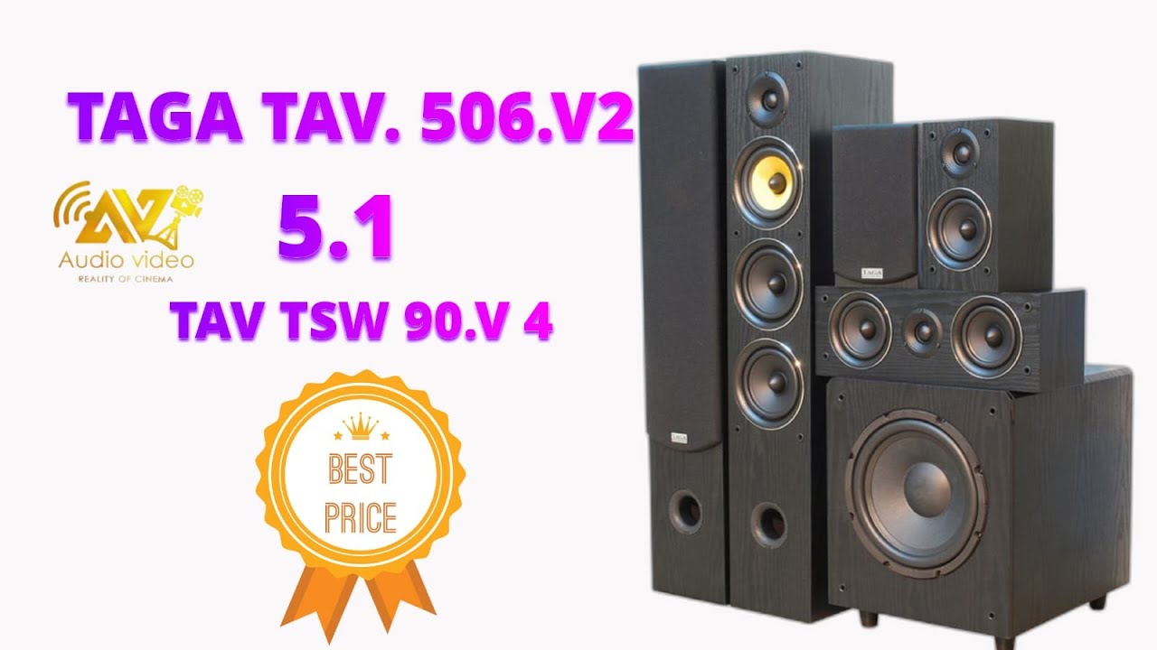 LOW BUDGET SPEAKER TAGA HARMONY TAV506 V.2 TSW90 V 4 5.1 PACKAGE HOME THEATER