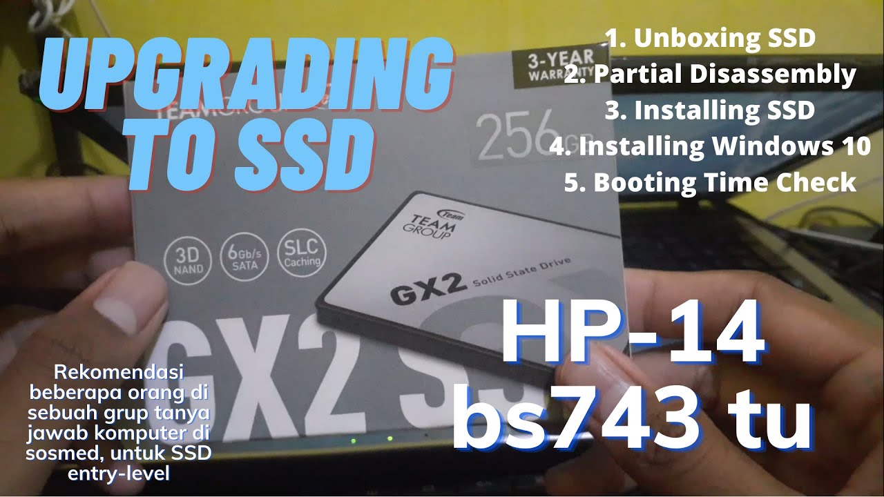 Unboxing SSD, Disassembling and Upgrading a Laptop, from HDD to SSD