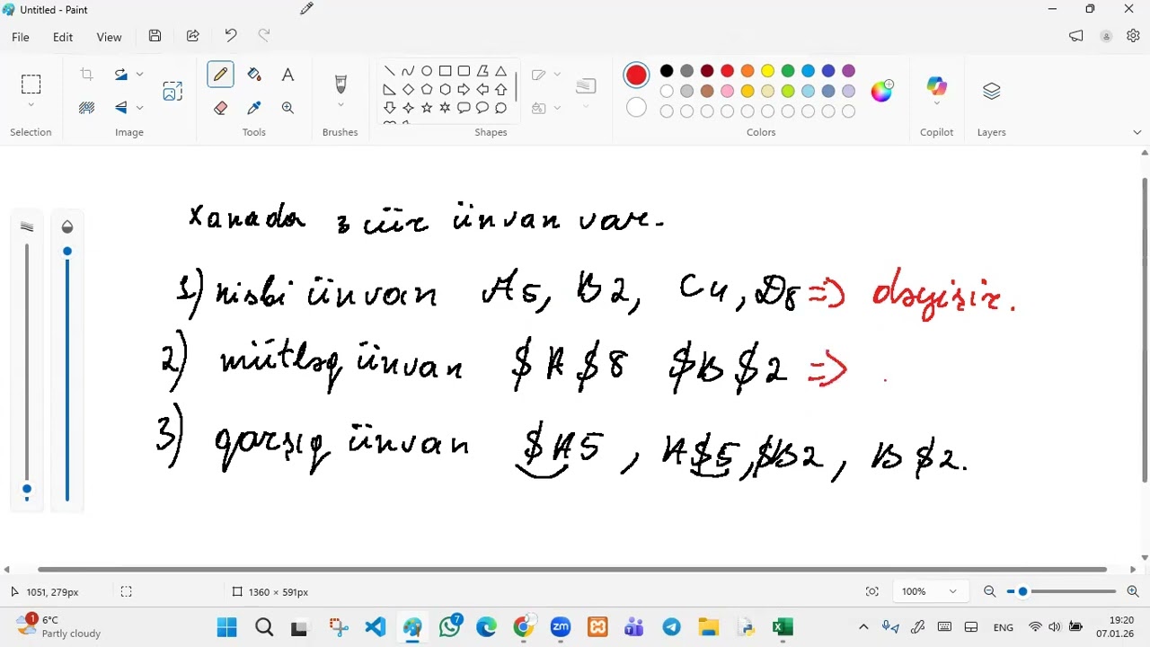 Excel 0-dan | Yeni başlayanlar üçün Hesablama | 3-ci hissə (2025) İnformatika