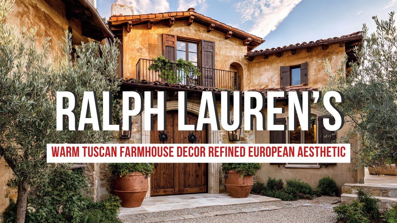 Warm Tuscan Farmhouse Decor Inspired by Ralph Lauren&rsquo;s Refined European Aesthetic