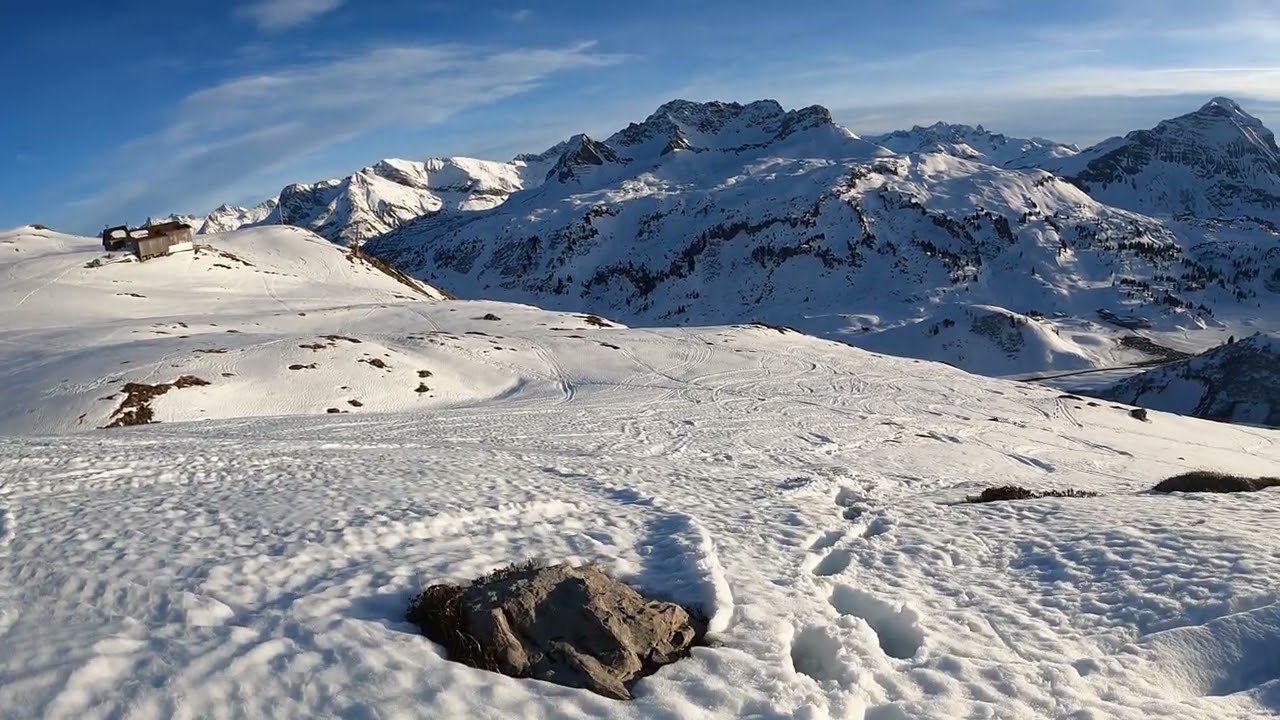 Widdersteinh&uuml;tte Berg Abstieg- Winter Wanderung (4k)