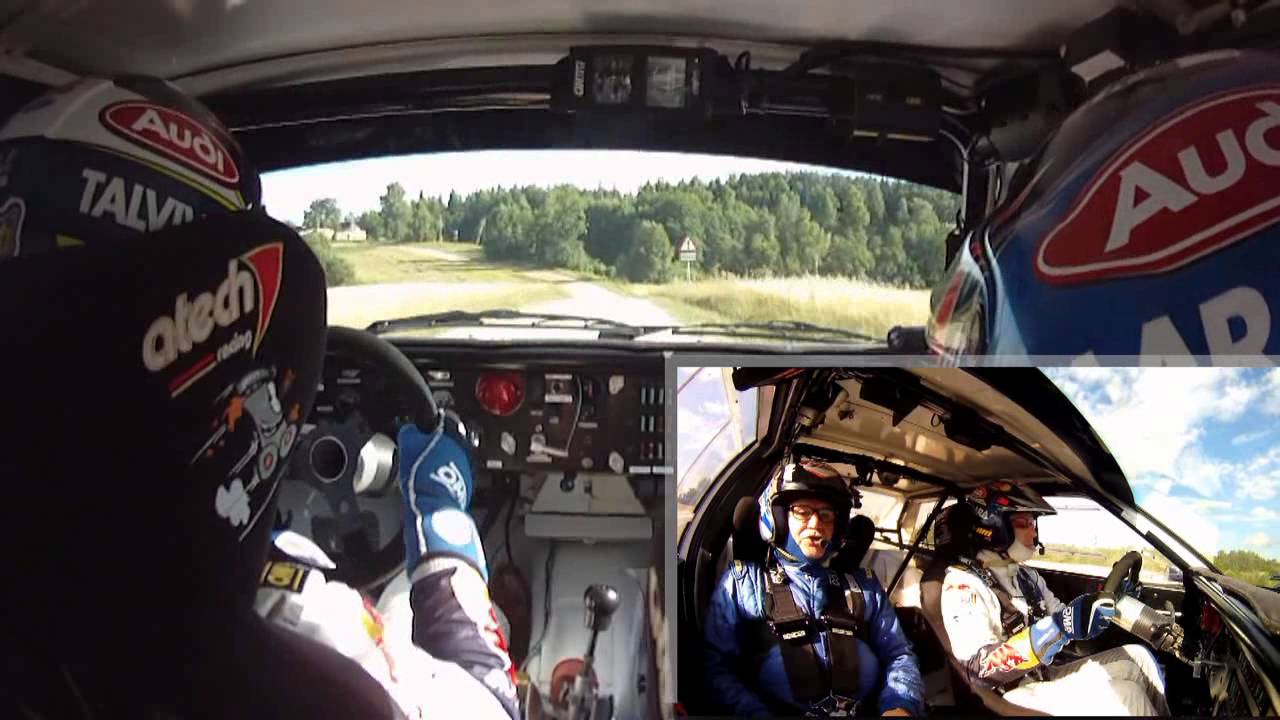 Jari-Matti Latvala on Audi UrQuattro Gr.4 - On Board Camera - Rally Estonia 2013 Shakedown