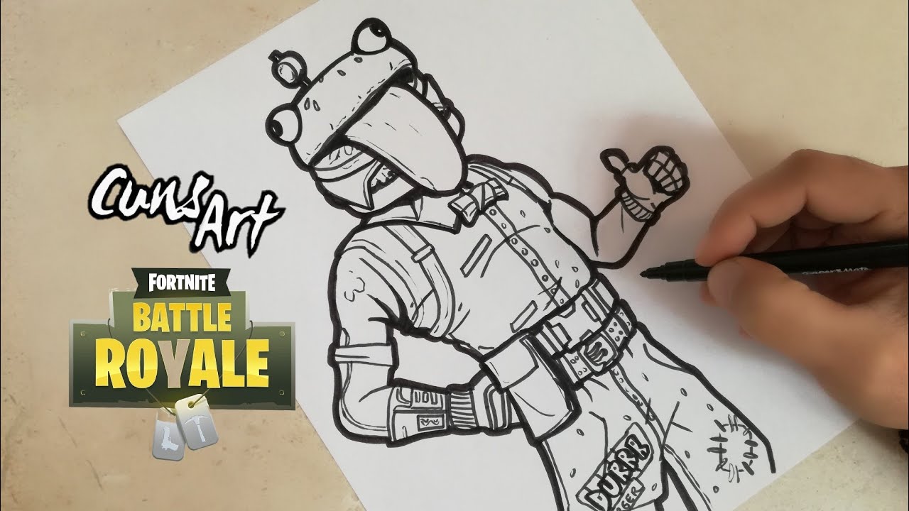 COMO DIBUJAR A BEEF BOSS / DURRR BURGER | FORTNITE | how to draw durrr burger
