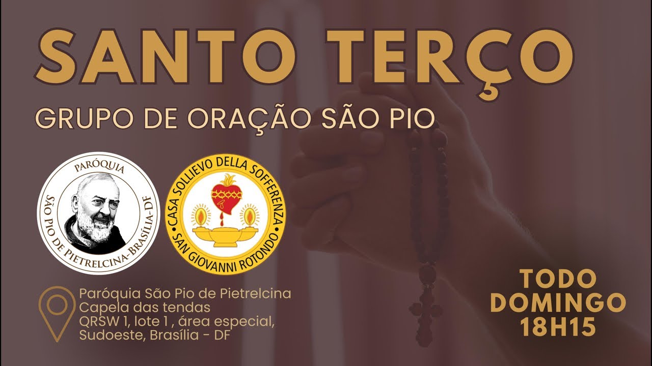Paróquia São Pio está rezando o terço ao vivo!