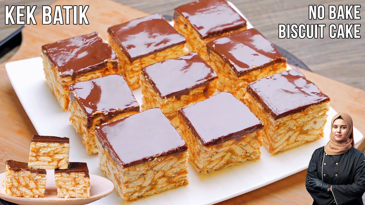 Kek batik | No-Bake Malaysian Cake Batik | Chocolaty & Crunchy Layers