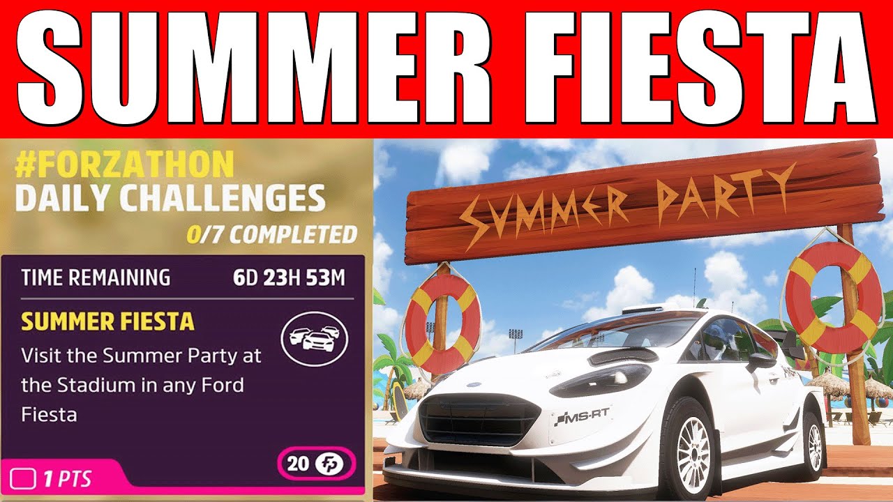 Forza Horizon 5 Summer Fiesta Daily Challenge | Visit the Summer Party at the Stadium