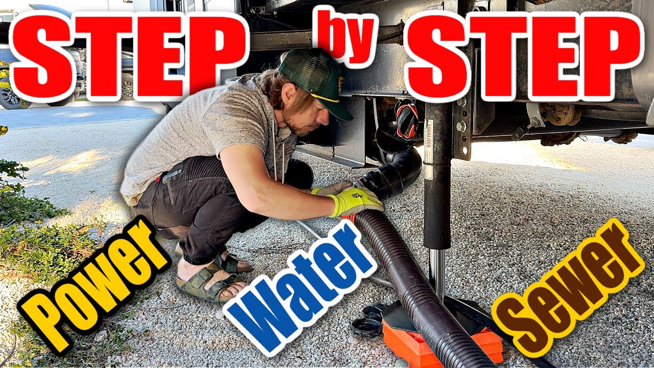 How to Setup Your RV to a FULL HOOKUPs camp site