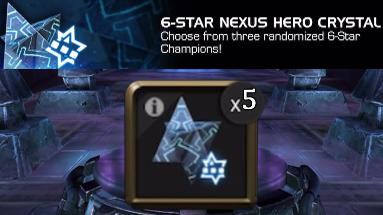x5 6 Star Nexus Crystals + 1 Featured 6 Star Crystal