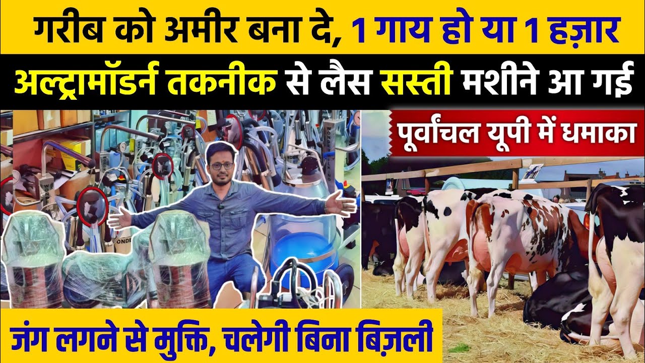 लखनऊ यूपी का #milkingmachine न सडेगा-न जंग लगेगा/dairy Suvidha Lucknow/Milking machine price