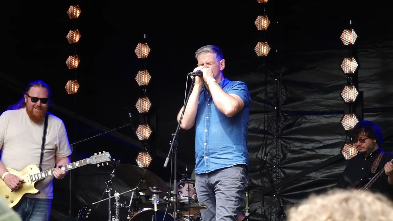 Russell Sinclair & the Smokin' Locos at Sidmouth Jazz & Blues Festival 2024 (shot from far away)