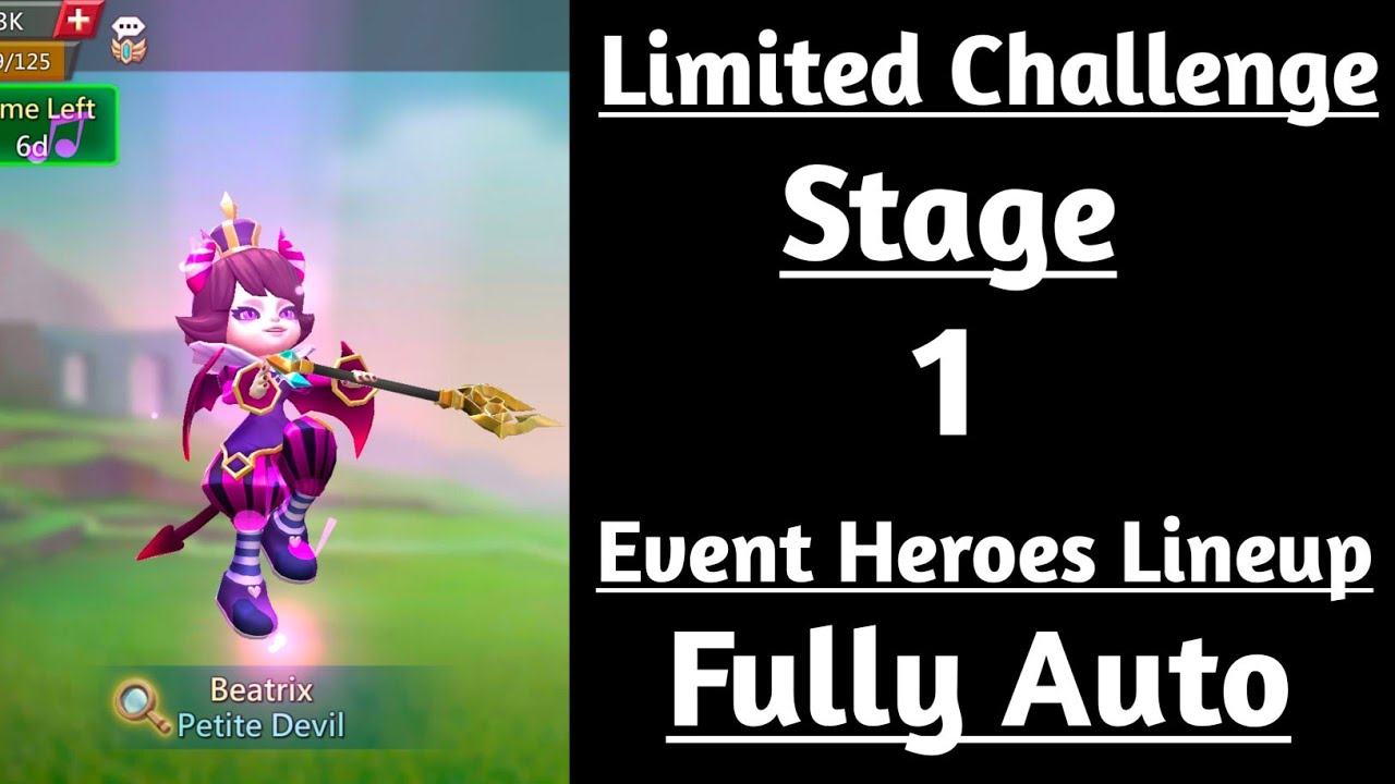 Lords mobile Petite Devil Stage Limited challenge stage 1 auto |Trick vs trick stage 1 auto