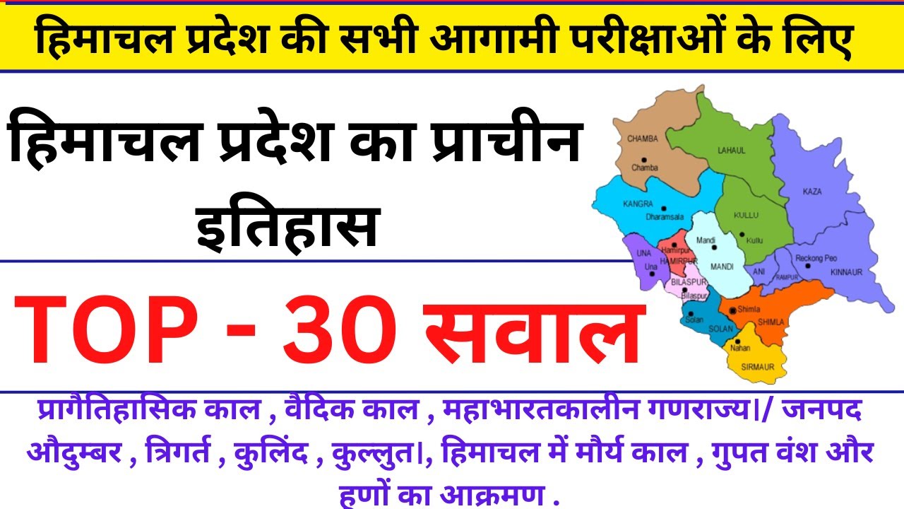 History Of Himachal Pradesh || Ancient  History || HP History MCQ'S In Hindi || HP GK For All Exams