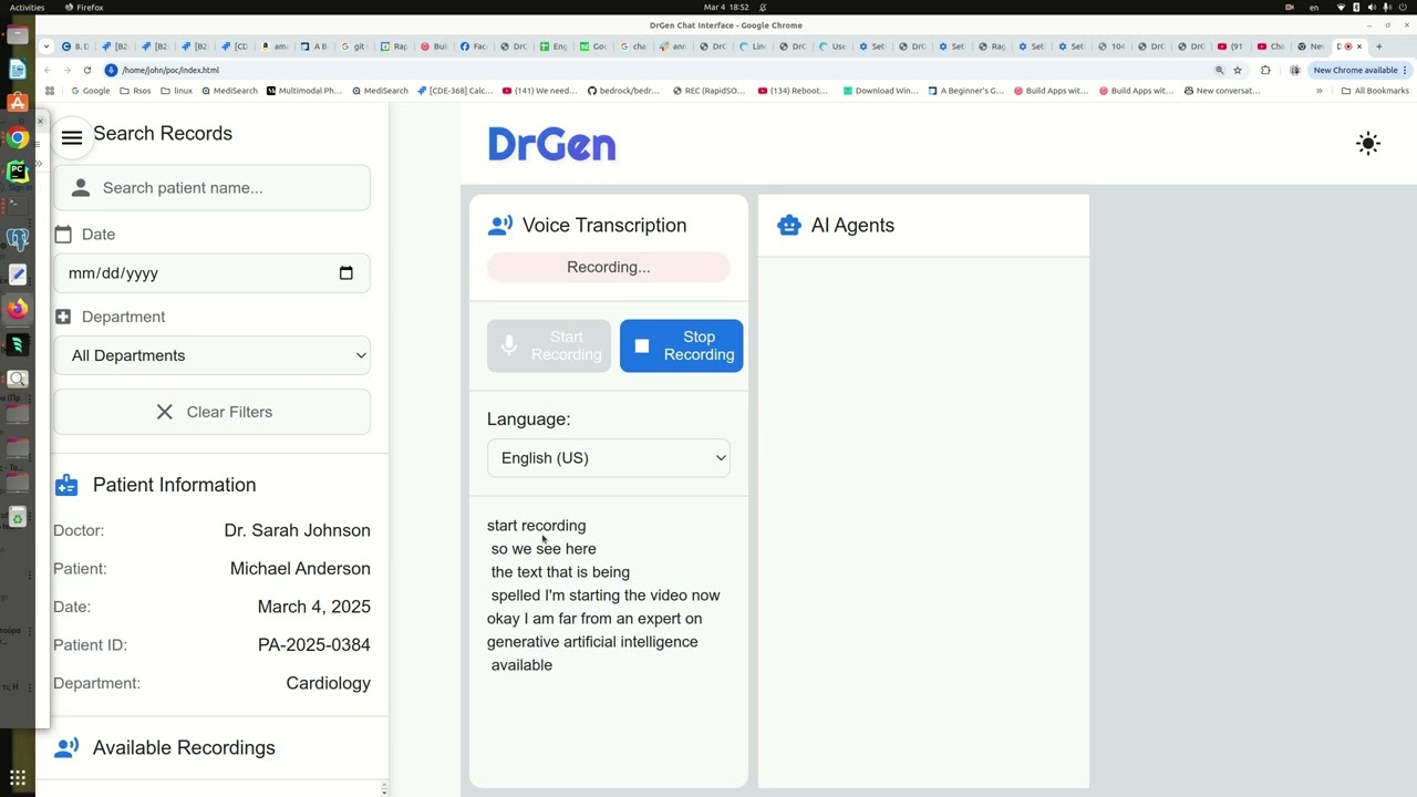 Transcription on device