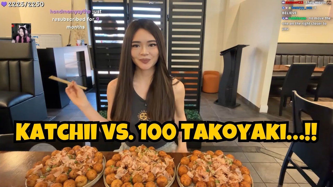 Katchii Attempts the 100 Takoyaki Challenge!!