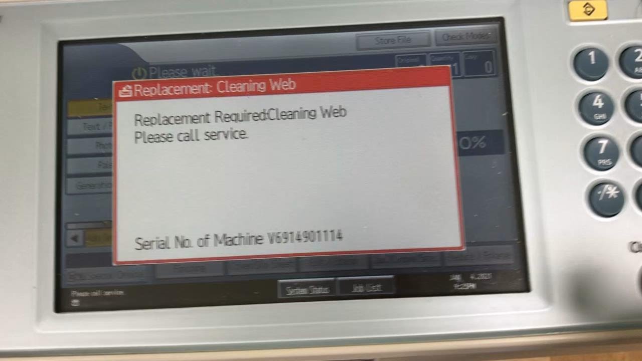 How To Replace cleaning web ricoh 6001,6002,7001,7002