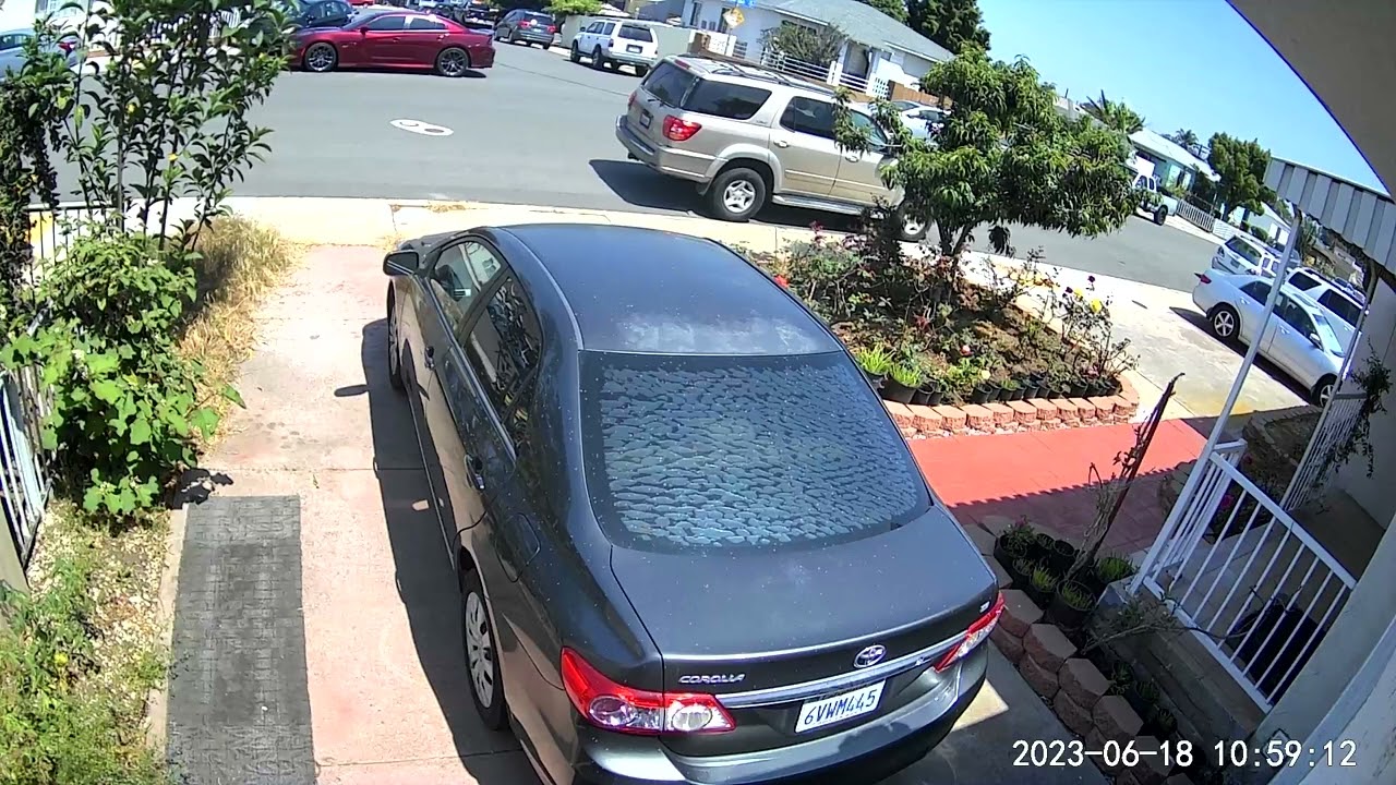 Event recorded on  2023 06 18  10 58 45 am #strange #dodge sedan people switching seat garage