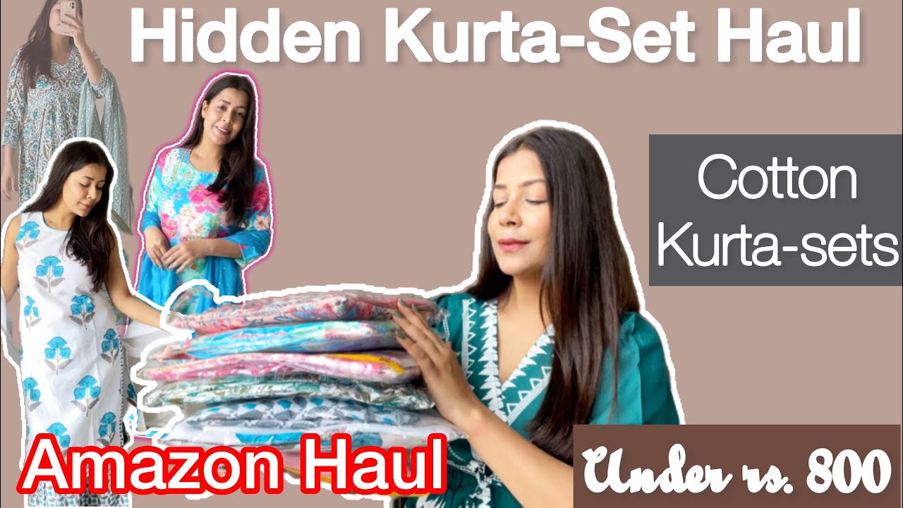 Amazon Latest Kurta-Set Try- on Haul Under rs. 800// Deekshavlogs #amazonhaul #Amazonkurtasethaul