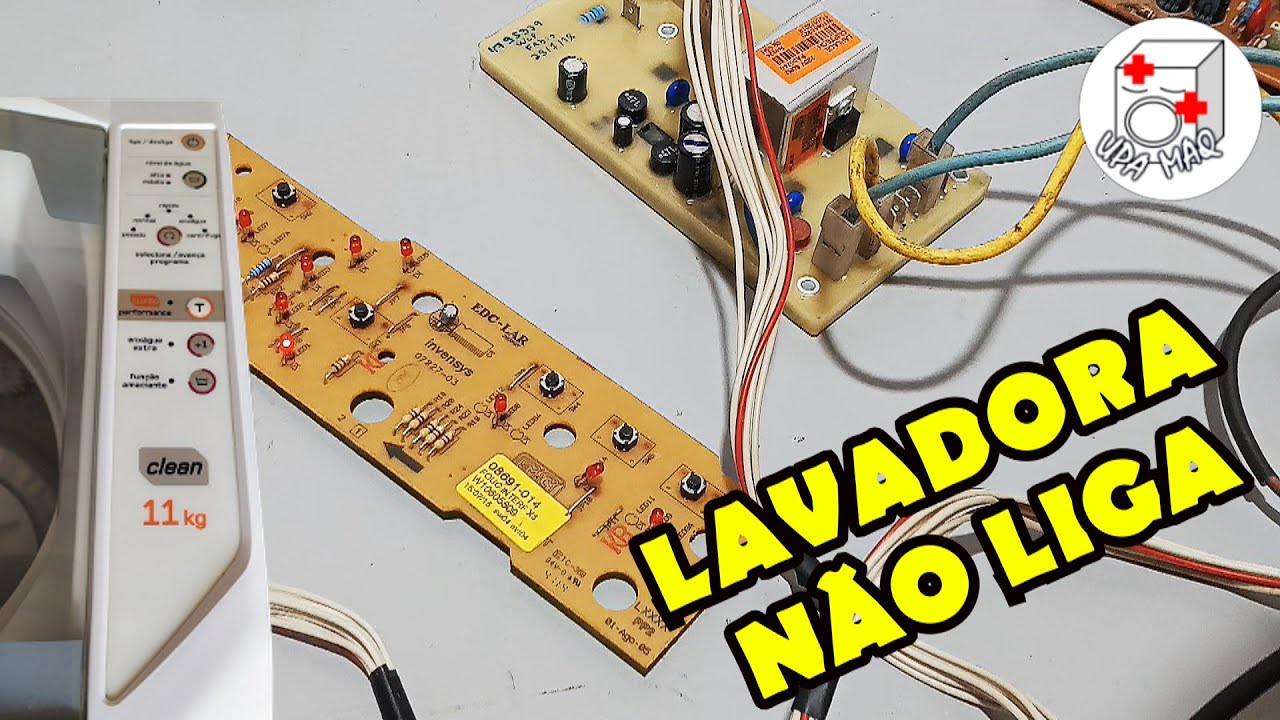 LAVADORA DE ROUPAS NÃO LIGA, CONSERTEI SEM TROCAR A PLACA.