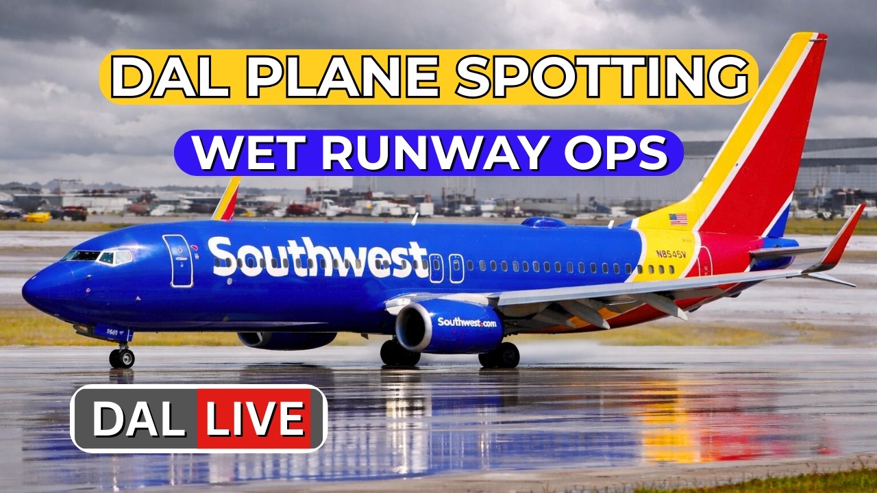 🔴 LIVE DAL Plane Spotting with ATC ✈️ Cloudy & Wet Runway Action | Dallas Love Field