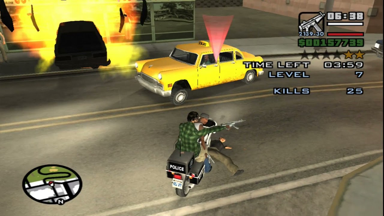 GTA San Andreas Vigilante Missions - Groves Street Homies with Desert Eagles and SMG