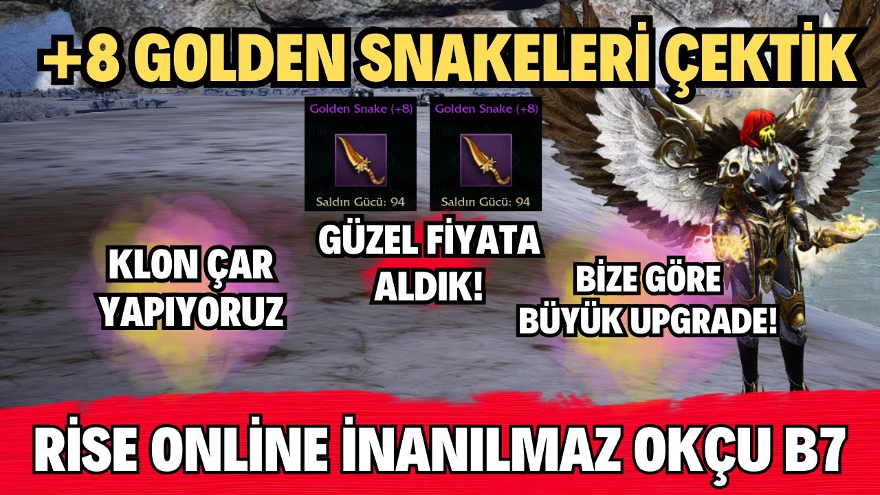 +8 Golden Snakeleri Çektik | KLON ÇAR YAPIYORUM | 5 tane +8 GS Upgrade Denemesi | Rise Online 7