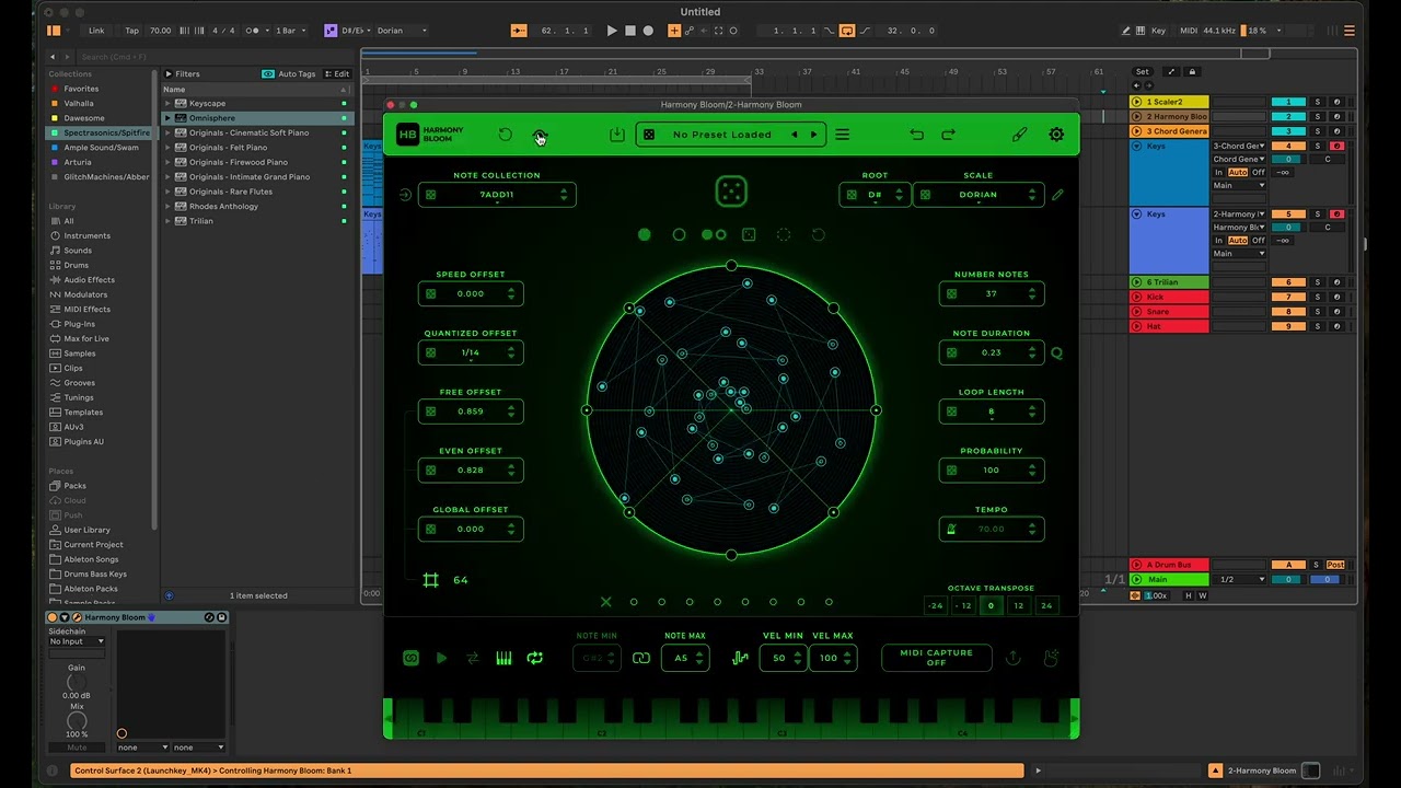 Harmony Bloom and Chord Generator together...dynamic duo