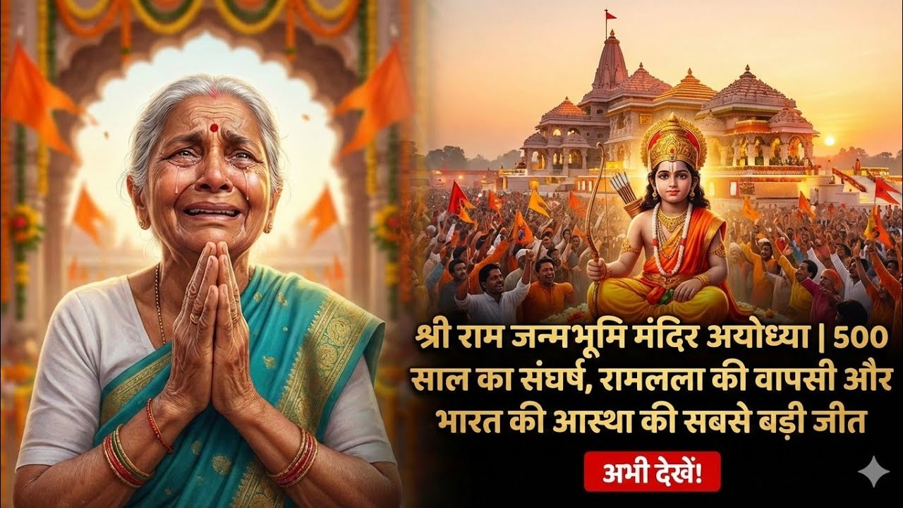 श्री राम जन्मभूमि मंदिर अयोध्या | 500 साल का संघर्ष, रामलला की वापसी और भारत की आस्था की जीत