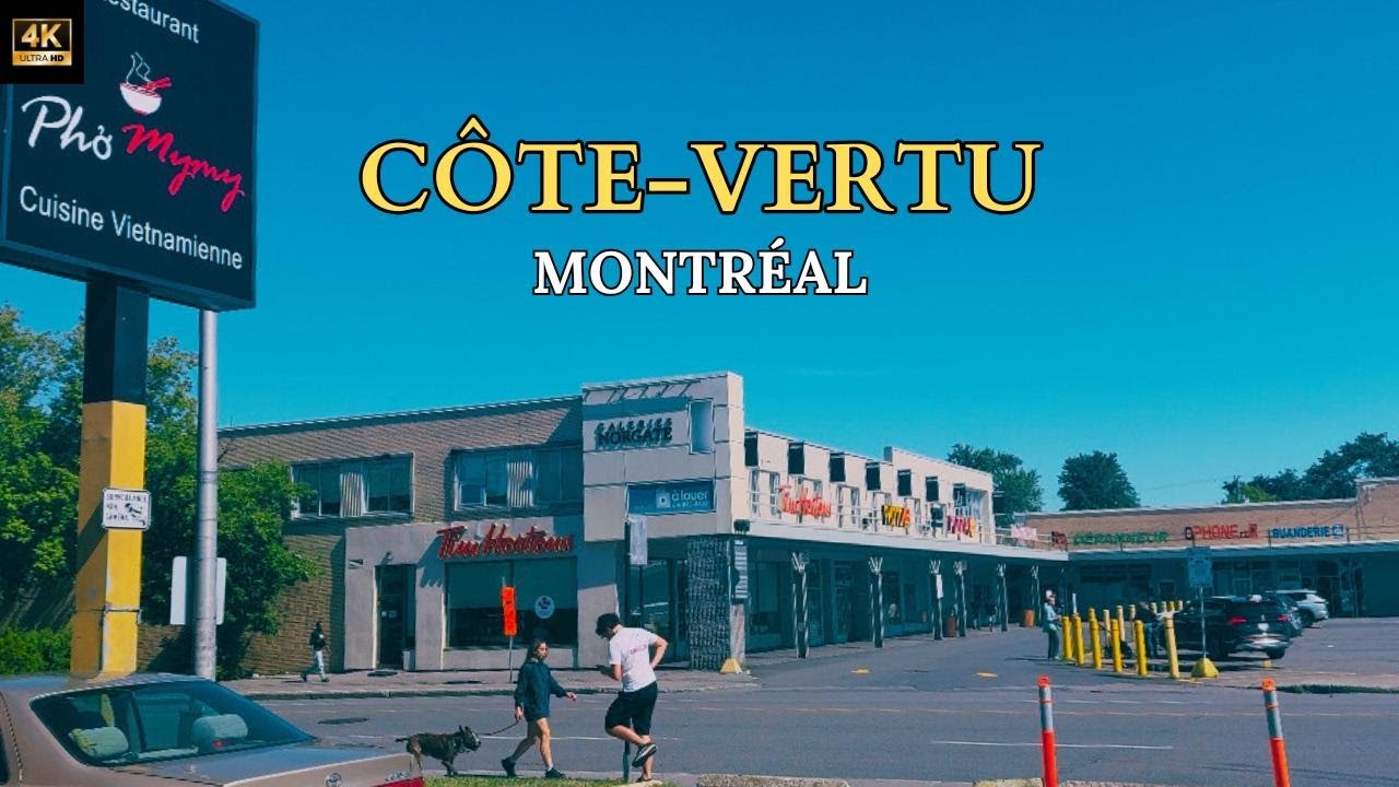 [4K] Enjoy the sunny summer walk through Côte-Vertu & Décarie, Montréal #cotevertu