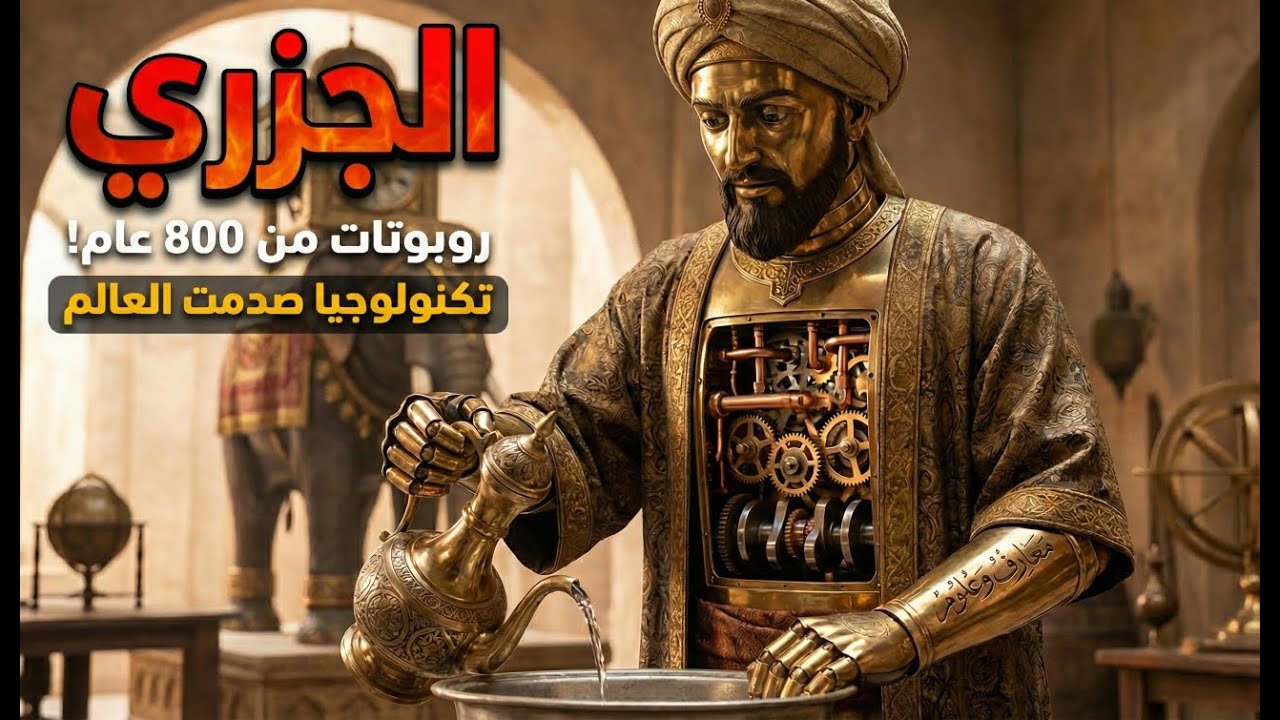 روبوتات عربية قبل 800 عام؟ العبقرية المرعبة للمهندس الجزري ⚙️🤖