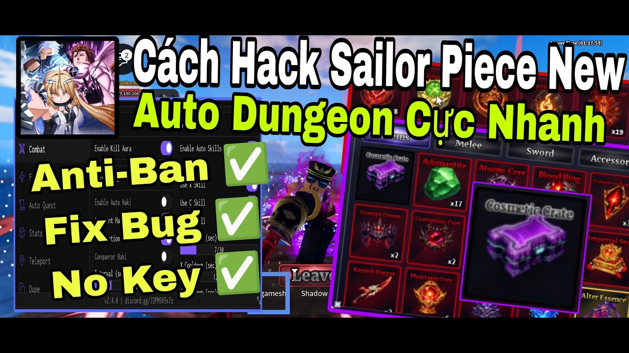 Cách Hack Sailor Piece Update Mới Nhất Auto Farm Tất Cả Quái Trong 1s Fix Lỗi Fix Bug Fix Văng...