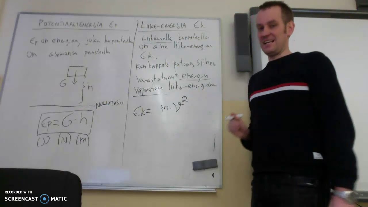 8fy potentiaalienergia ja kineettinen energia