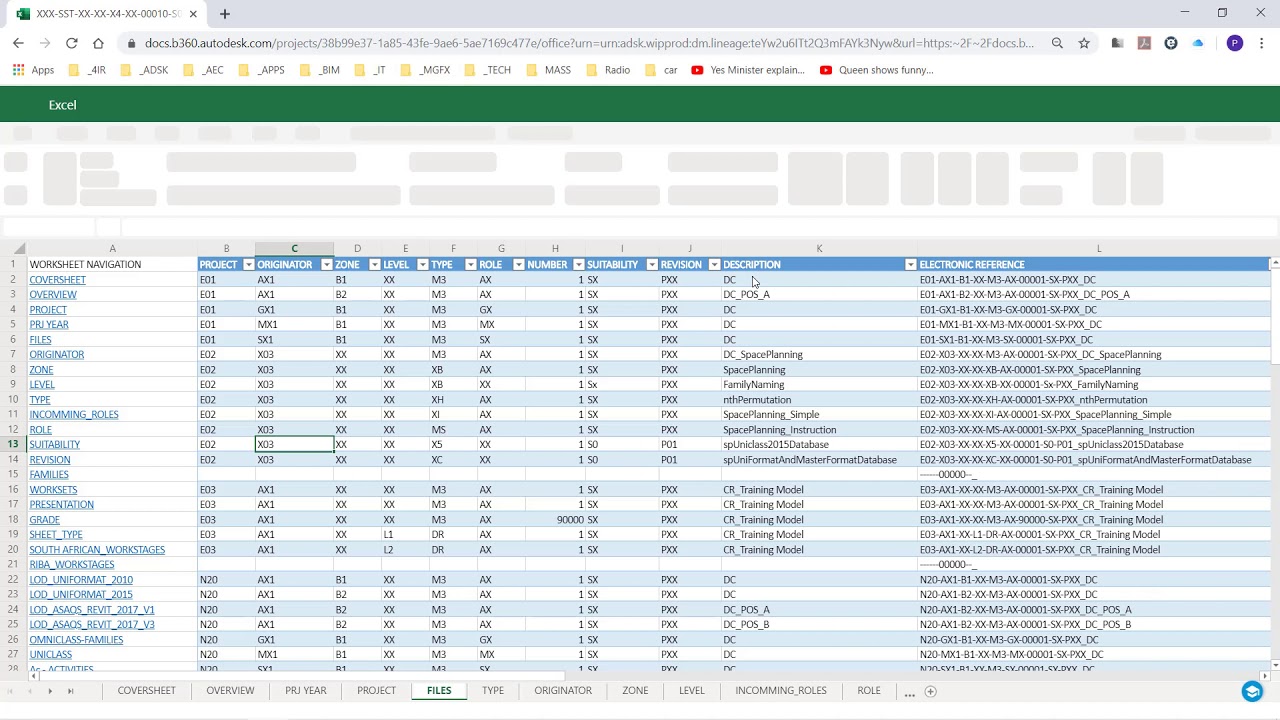 Microsoft Excel Online in Autodesk BIM360