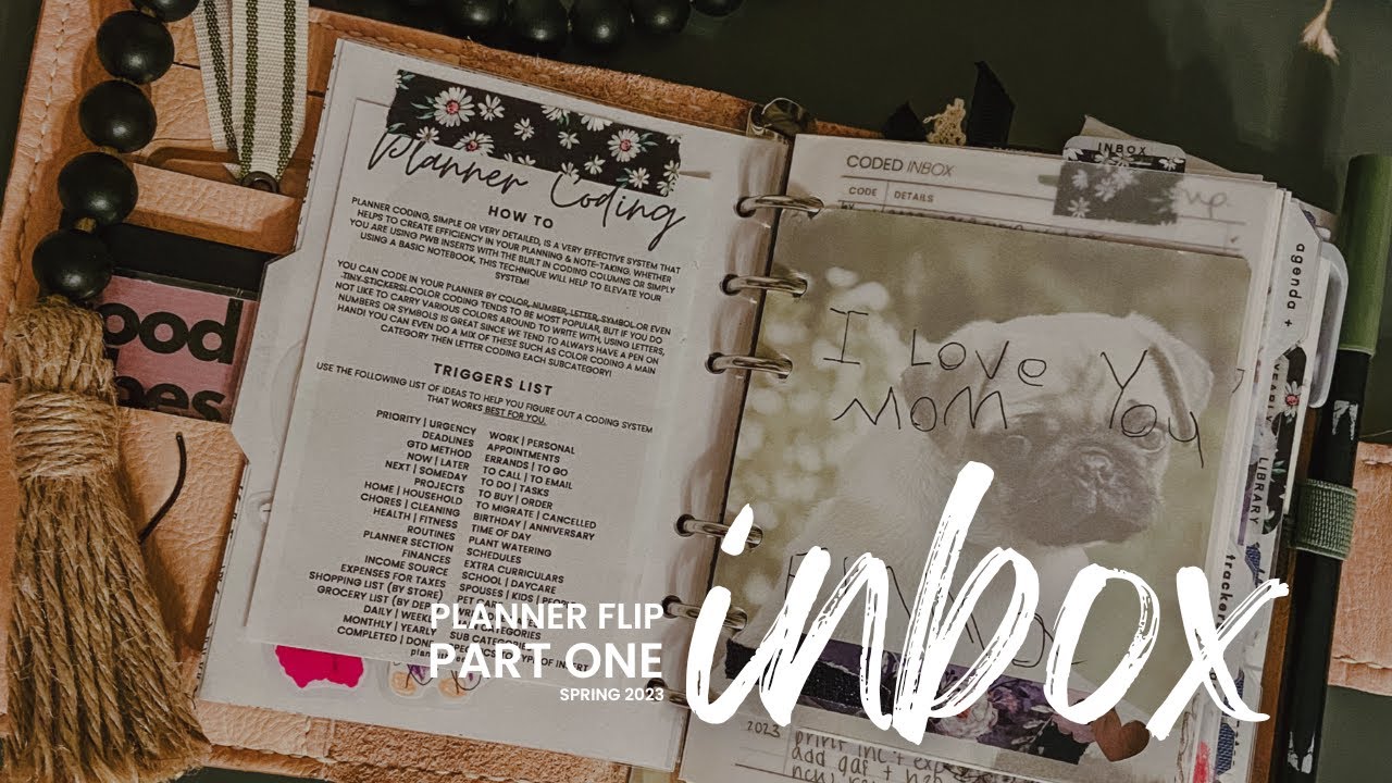 Inbox Section | Planner Flip Section By Section PART 1 | Spring 2023 | Coded Inbox Insert | PWB