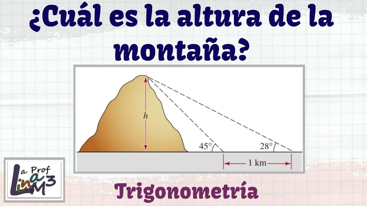 ¿Cuál es la altura de la montaña? | Funciones trigonométricas | La Prof Lina M3