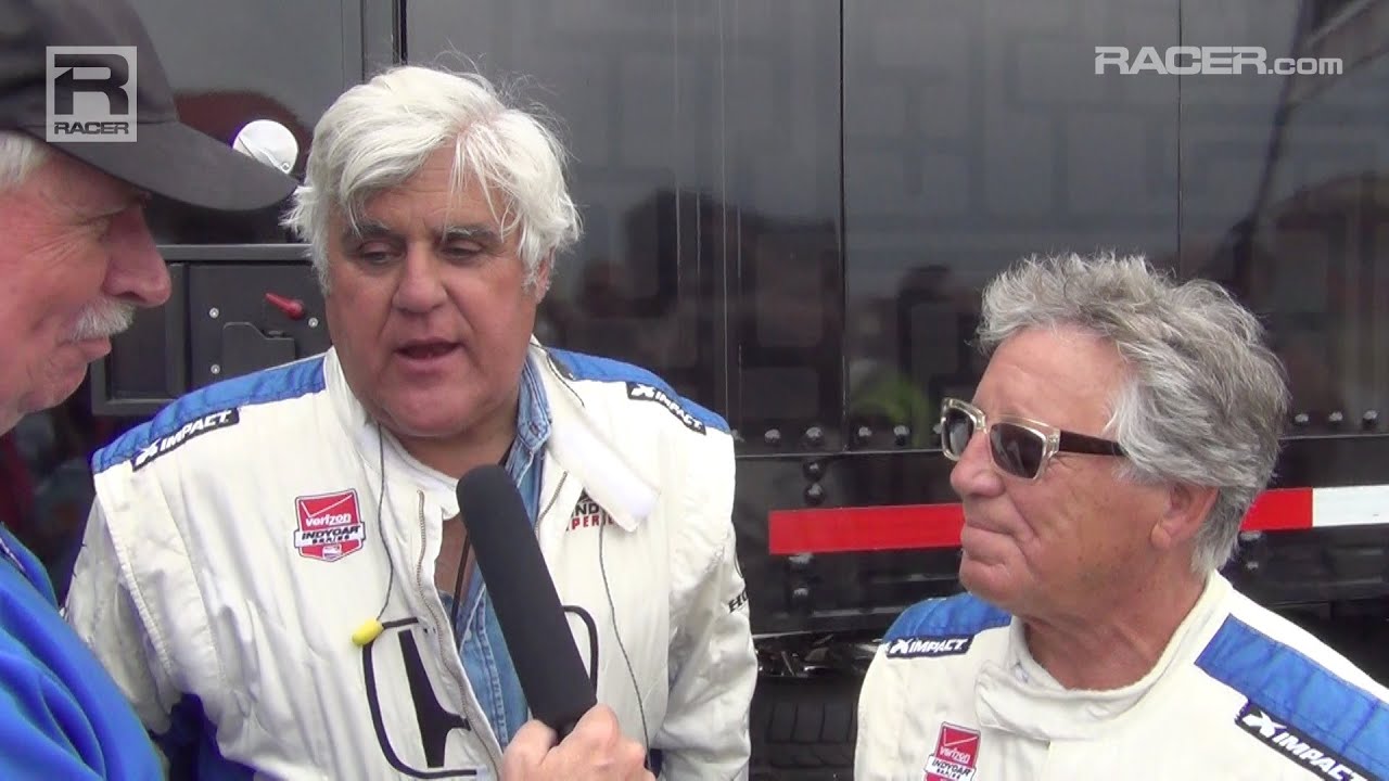 RACER: Robin Miller with Jay Leno and Mario Andretti