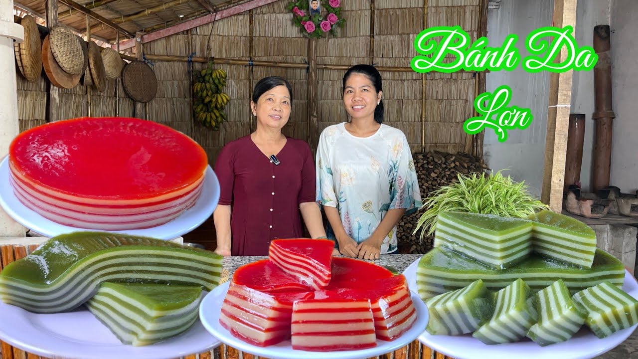 BÁNH DA LỢN nhân đậu xanh giòn dai ngon đẹp khi cách khuấy trùng chỉ một loại bột 
