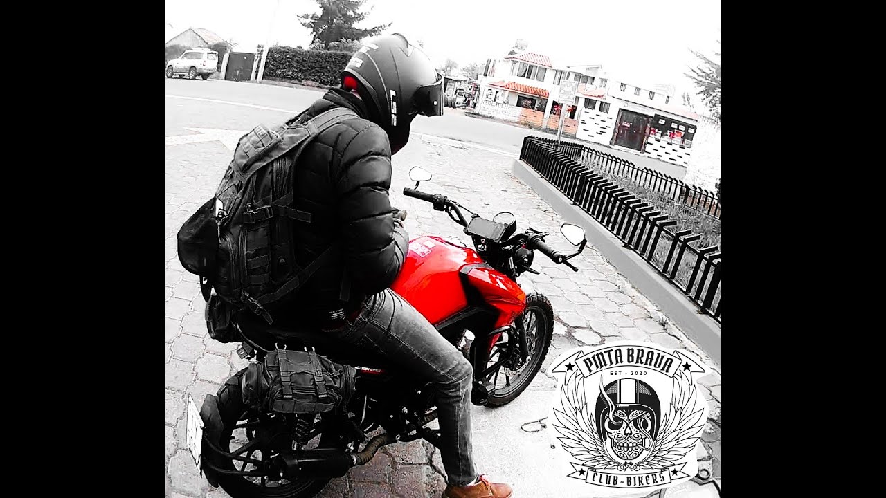 Ruta al Puyo Honda CB125F scrambler