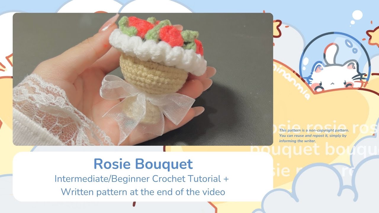 Rosie Bouquet Crochet Tutorial Pattern (Beginner/Intermediate Tutorial) - Flowery Gift Idea