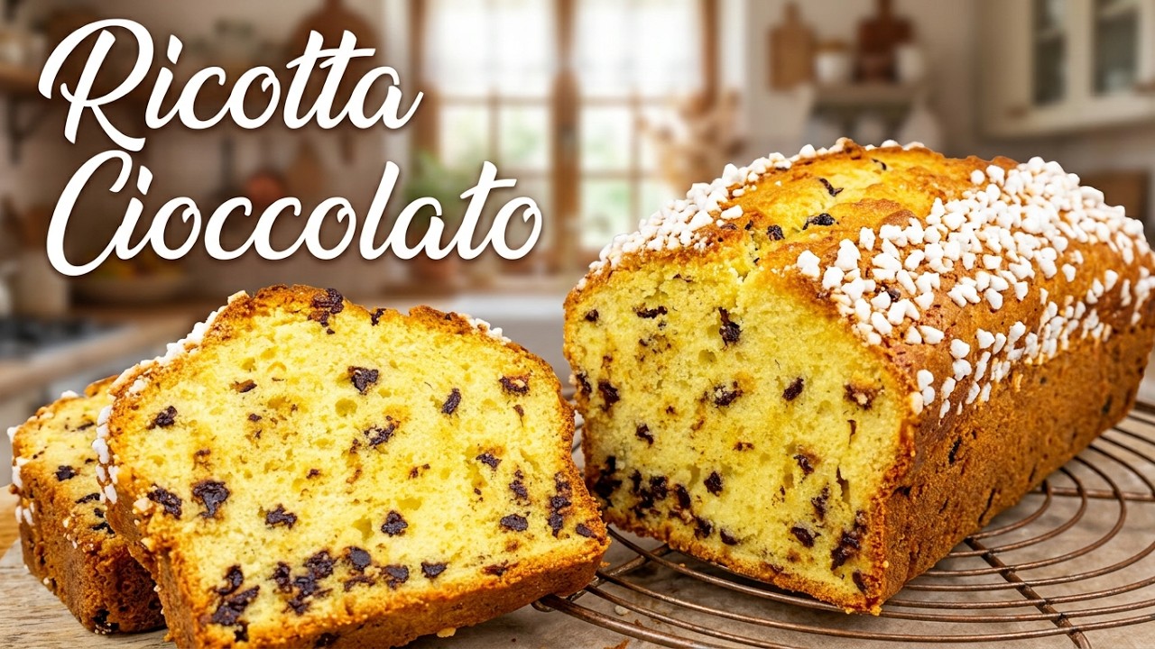 PLUMCAKE RICOTTA E CIOCCOLATO morbidissimo e con un sapore che vi conquisterà!